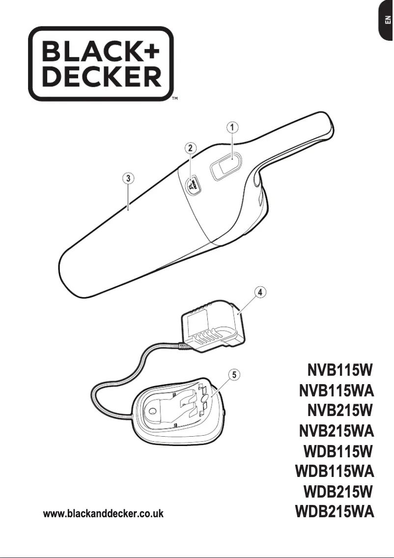 Page n°1 - Manuel utilisateur Black & Decker WDB215W