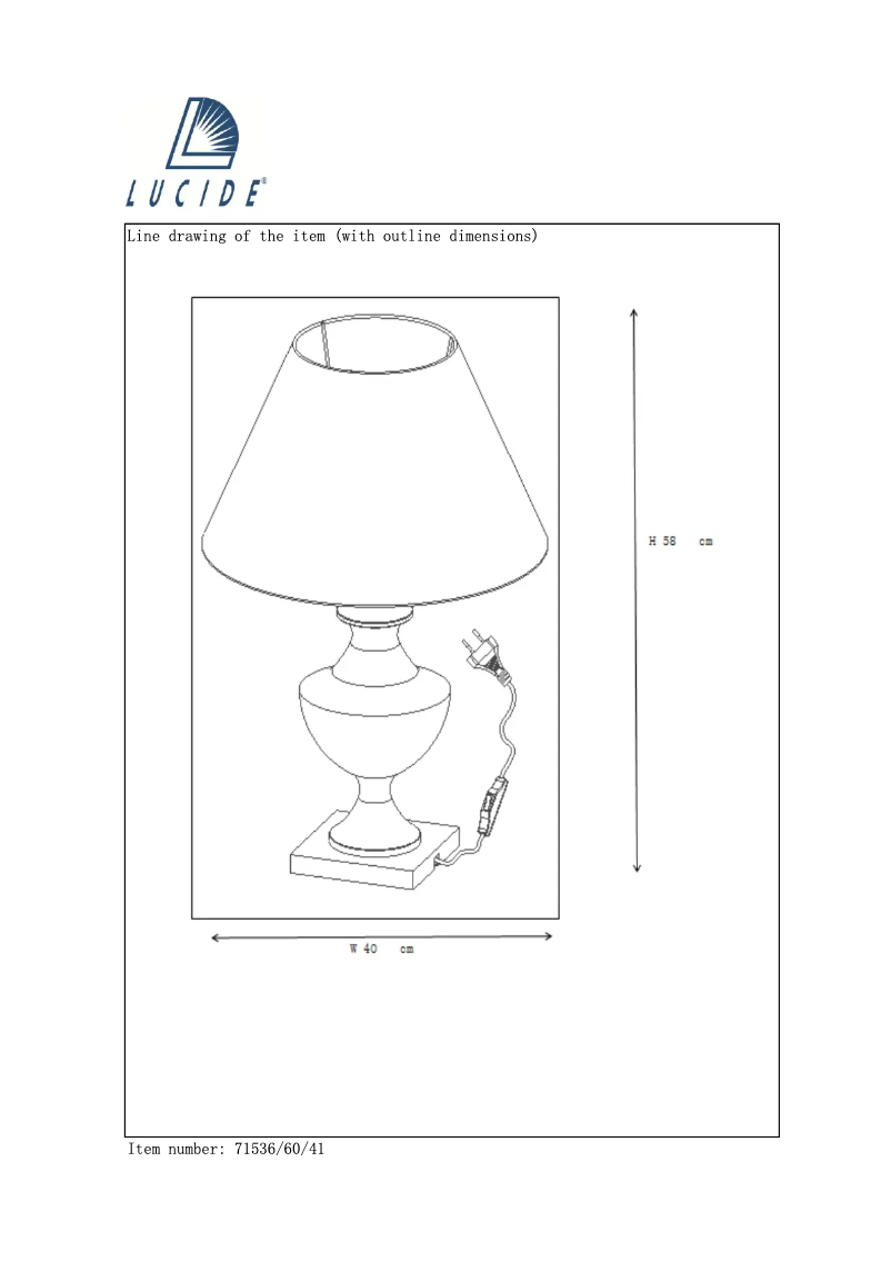 Página 1 del manual Manual de usuario Lucide Robin 71536/60/41