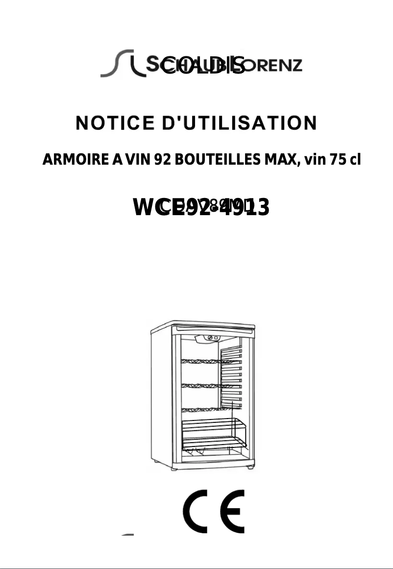 Page n°1 - Manuel utilisateur Coldis COAV89MD