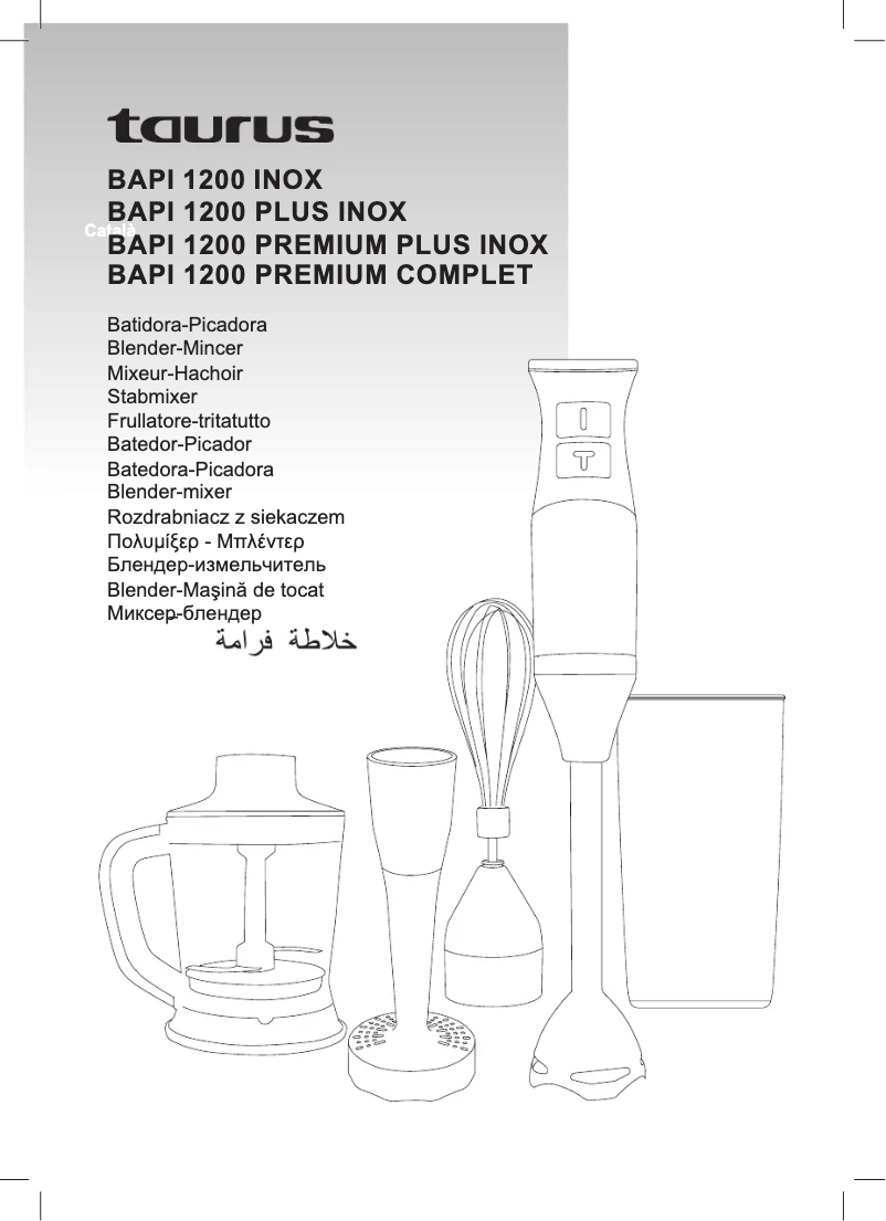 Image de la première page du manuel de l'appareil Bapi 1200 Premium Plus Inox