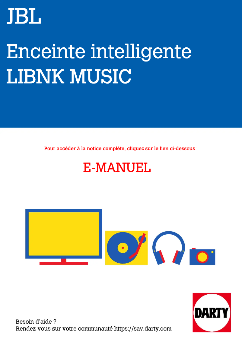 Page 1 de la notice Manuel utilisateur JBL Link Music