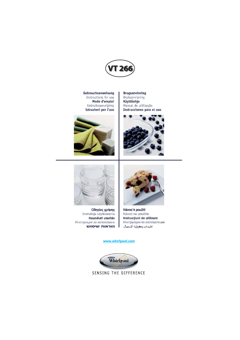 Page n°1 - Manuel utilisateur Whirlpool VT266WH
