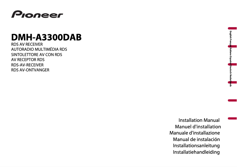 Image de la première page du manuel de l'appareil DMH-A3300DAB