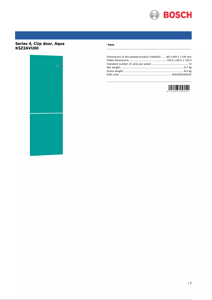 Image de la première page du manuel de l'appareil KSZ2AVU00