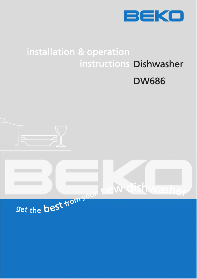 Page 1 de la notice Manuel utilisateur Beko DW686
