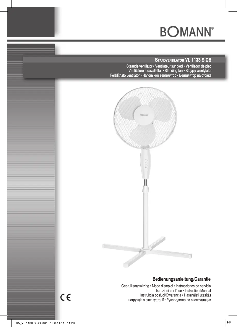 Page 1 de la notice Manuel utilisateur Bomann VL 1133 S CB