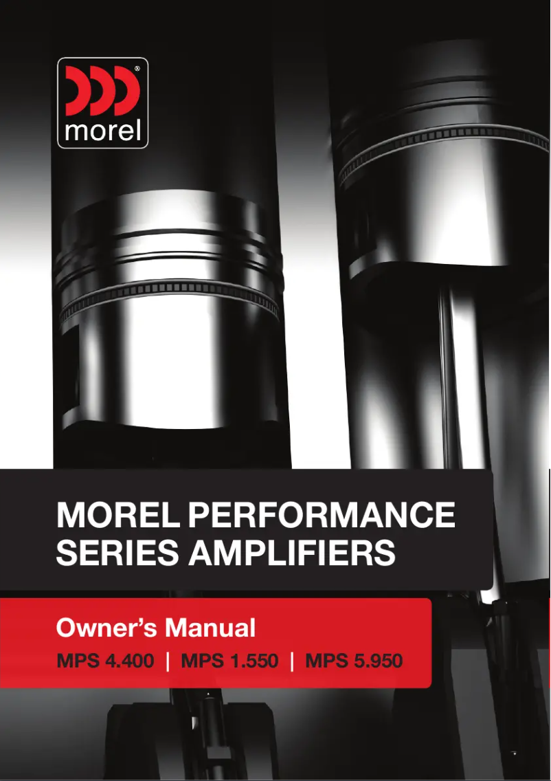 Page n°1 - Manuel utilisateur Morel MPS 1.550