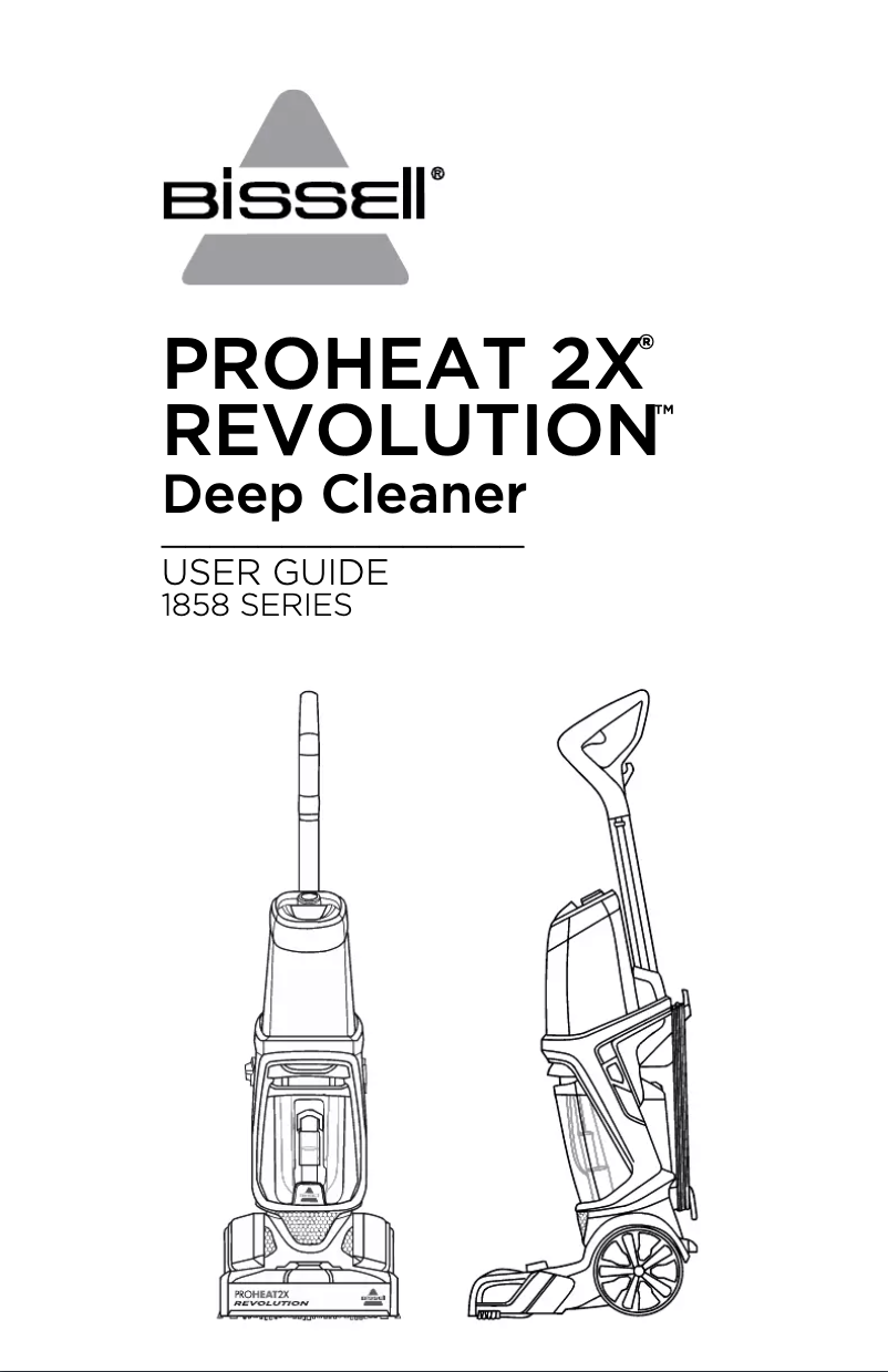 Page 1 de la notice Manuel utilisateur Bissell Revolution HydroSteam