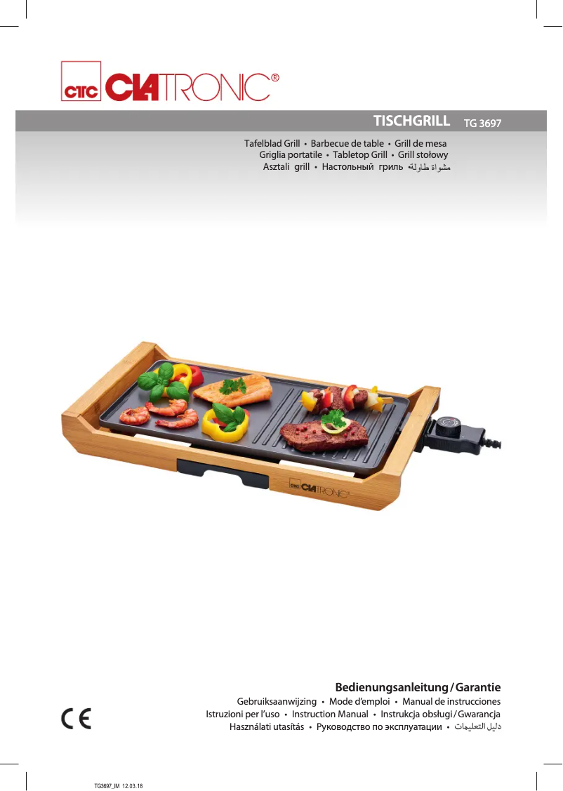 Página 1 del manual Manual de usuario Clatronic TG 3697