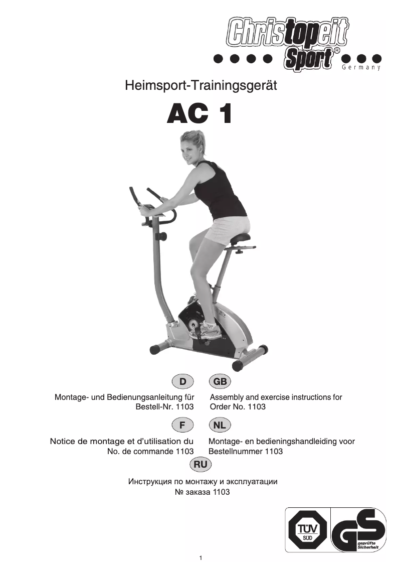Page 1 de la notice Manuel utilisateur Christopeit AC 1
