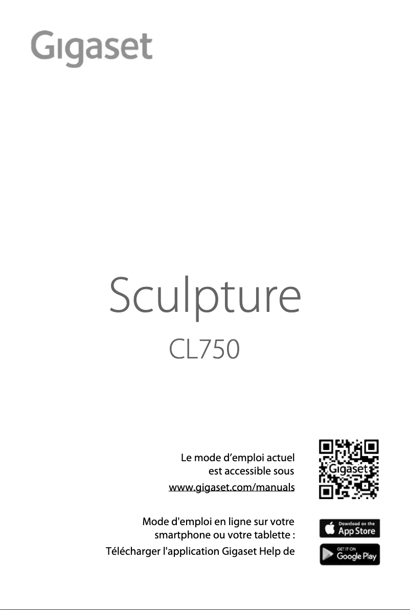 Page n°1 - Manuel utilisateur Gigaset Sculpture CL750