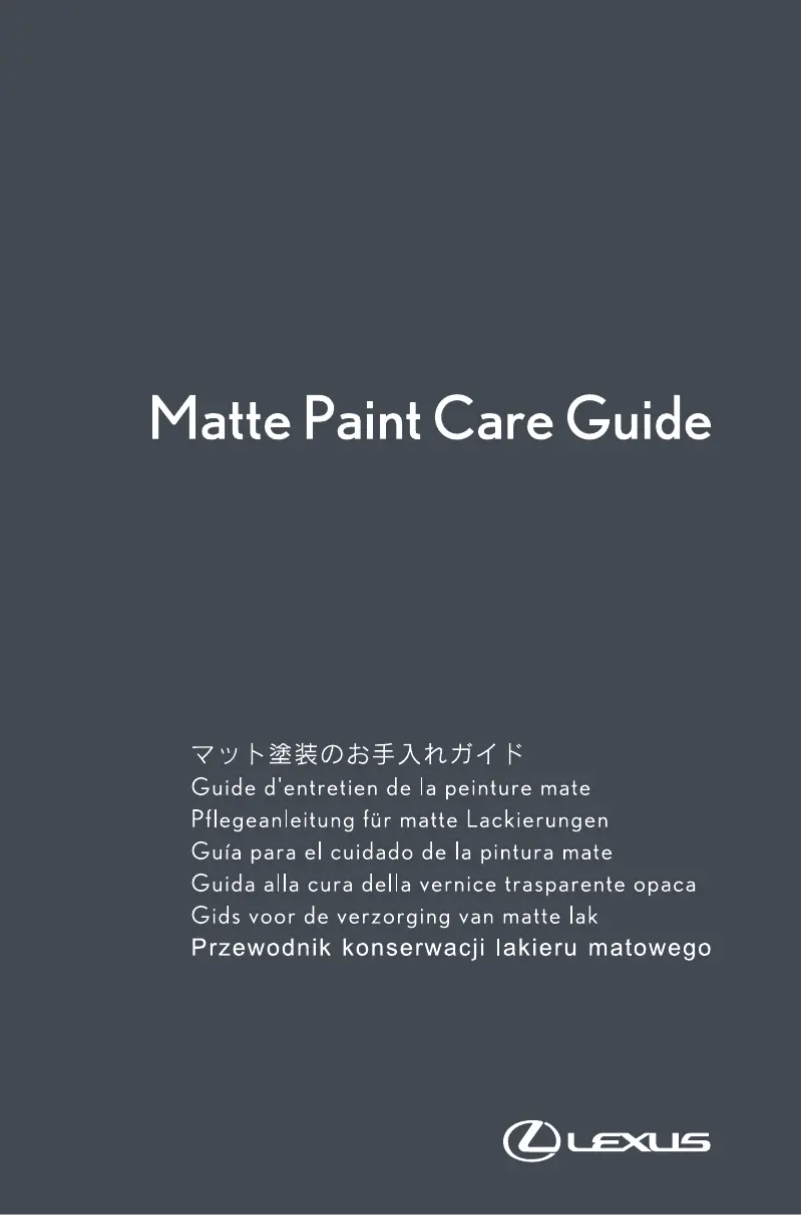 Página 1 del manual Manual de uso y mantenimiento Lexus RC F (2019)