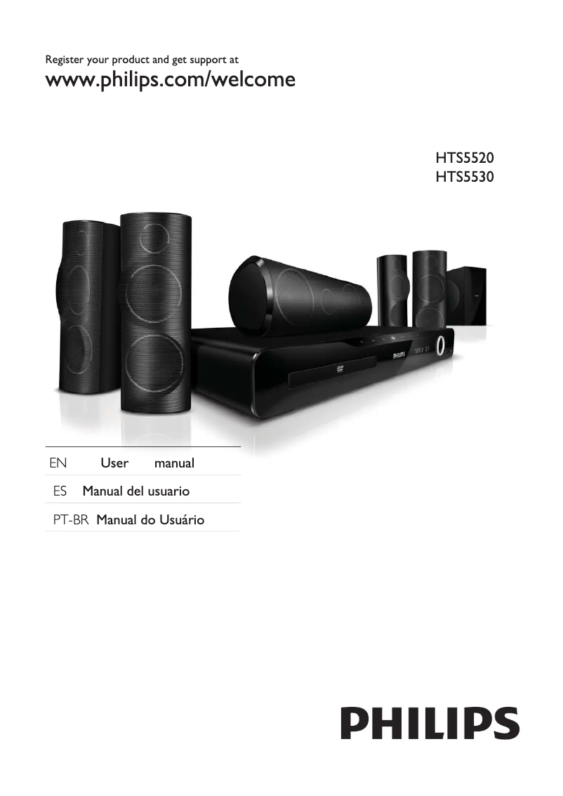 Imagen de la primera página del manual del dispositivo HTS5530