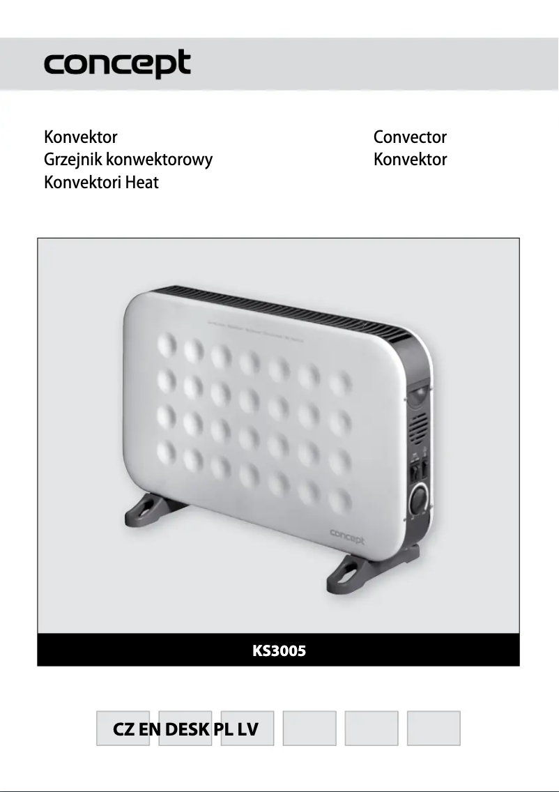 Page 1 de la notice Manuel utilisateur Concept KS-3005