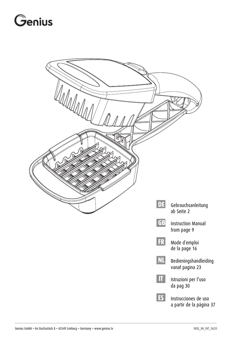 Page 1 de la notice Manuel utilisateur Genius Nicer Dicer Quick