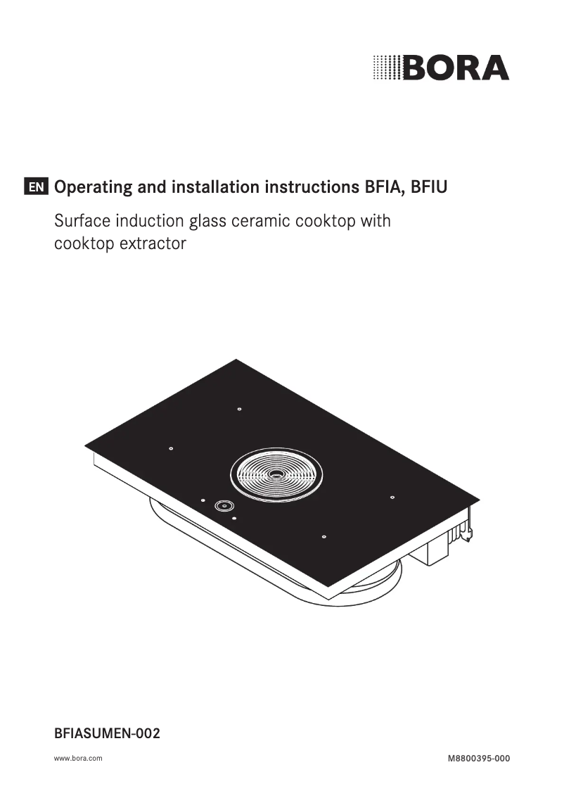 Page 1 de la notice Manuel utilisateur BORA BFIU