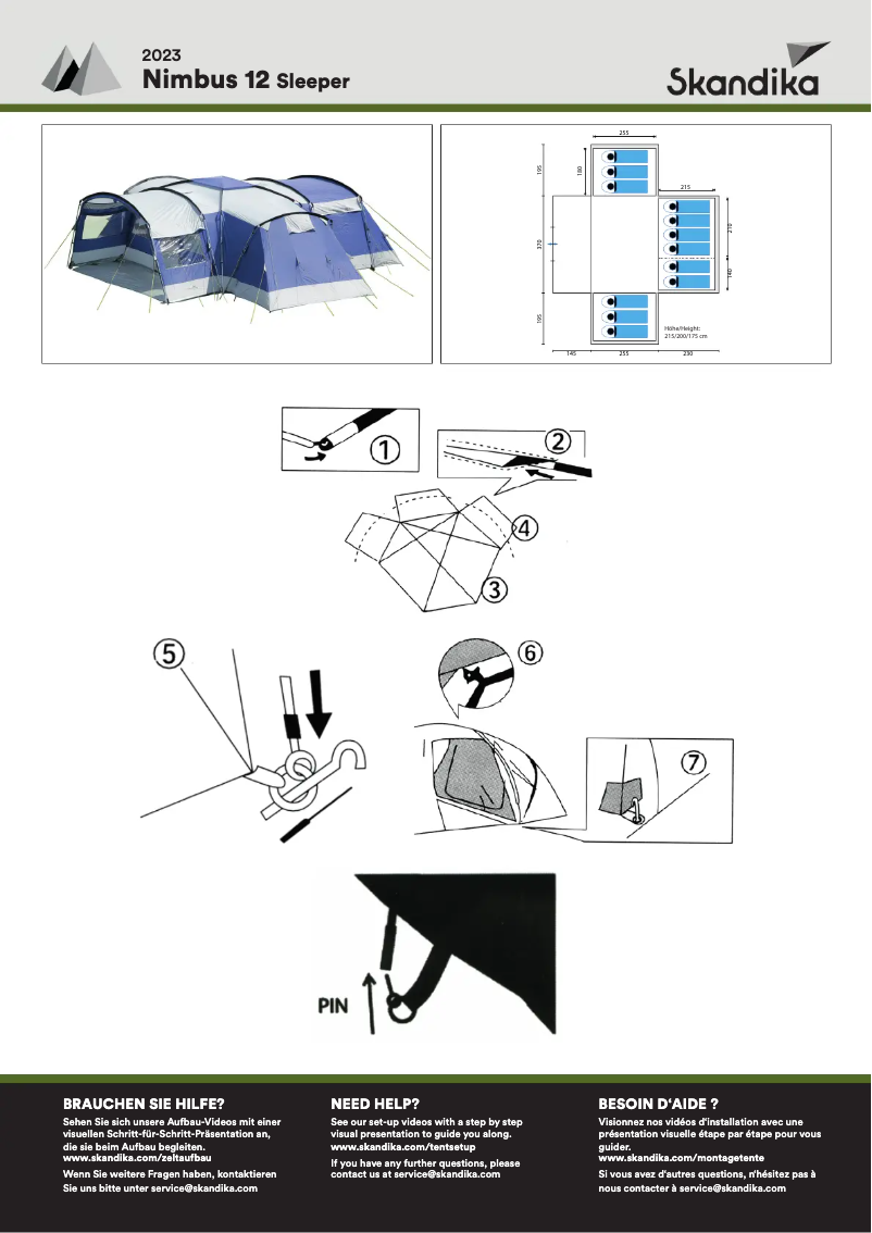 Page 1 de la notice Manuel utilisateur Skandika Nimbus 12 Sleeper