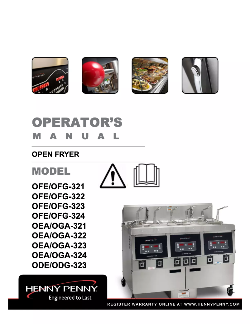 Page 1 de la notice Manuel utilisateur Henny Penny OFG-321