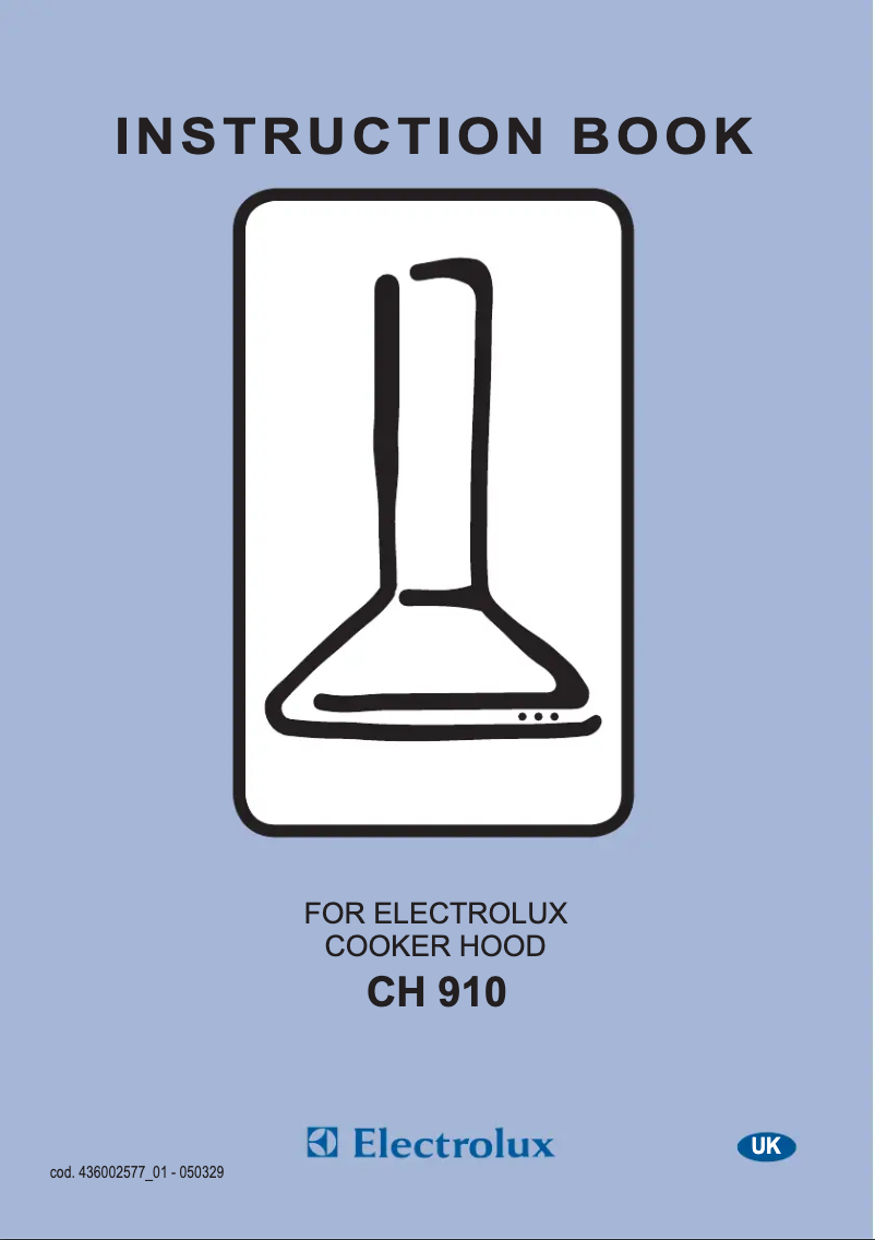 Page 1 de la notice Manuel utilisateur Electrolux CH910X