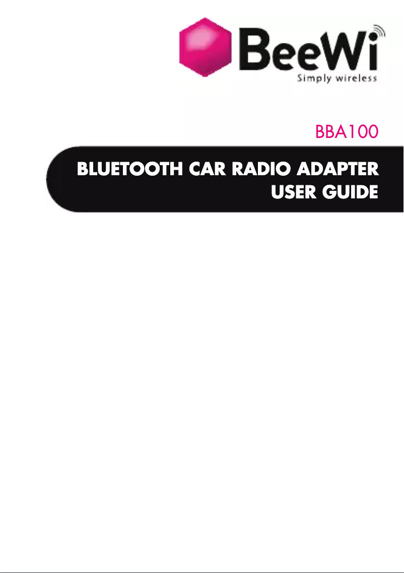 Page 1 de la notice Manuel utilisateur BeeWi BBA100