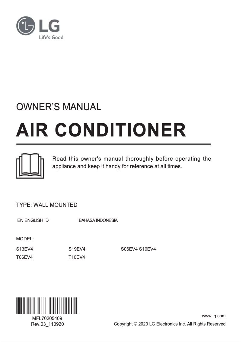 Página 1 del manual Manual de usuario LG S06EV4