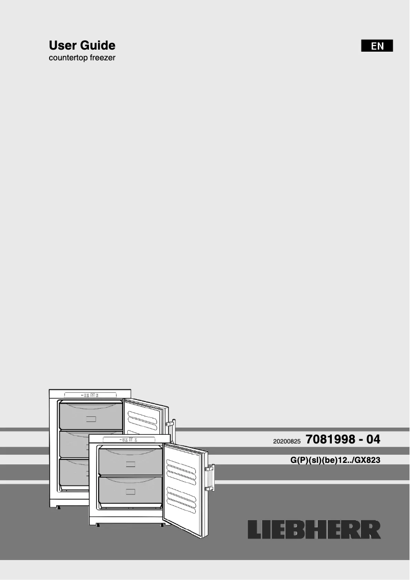 Page n°1 - Manuel utilisateur Liebherr G 1213