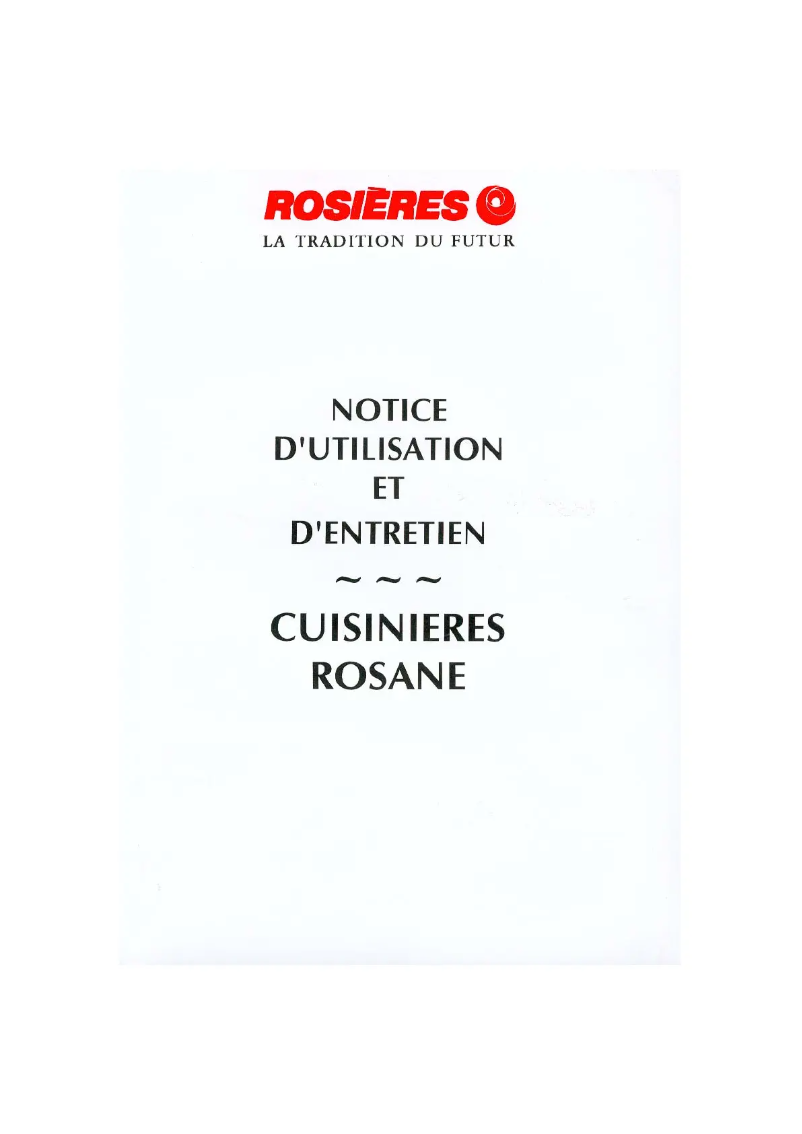 Page 1 de la notice Manuel utilisateur Rosieres BM 7610 RB