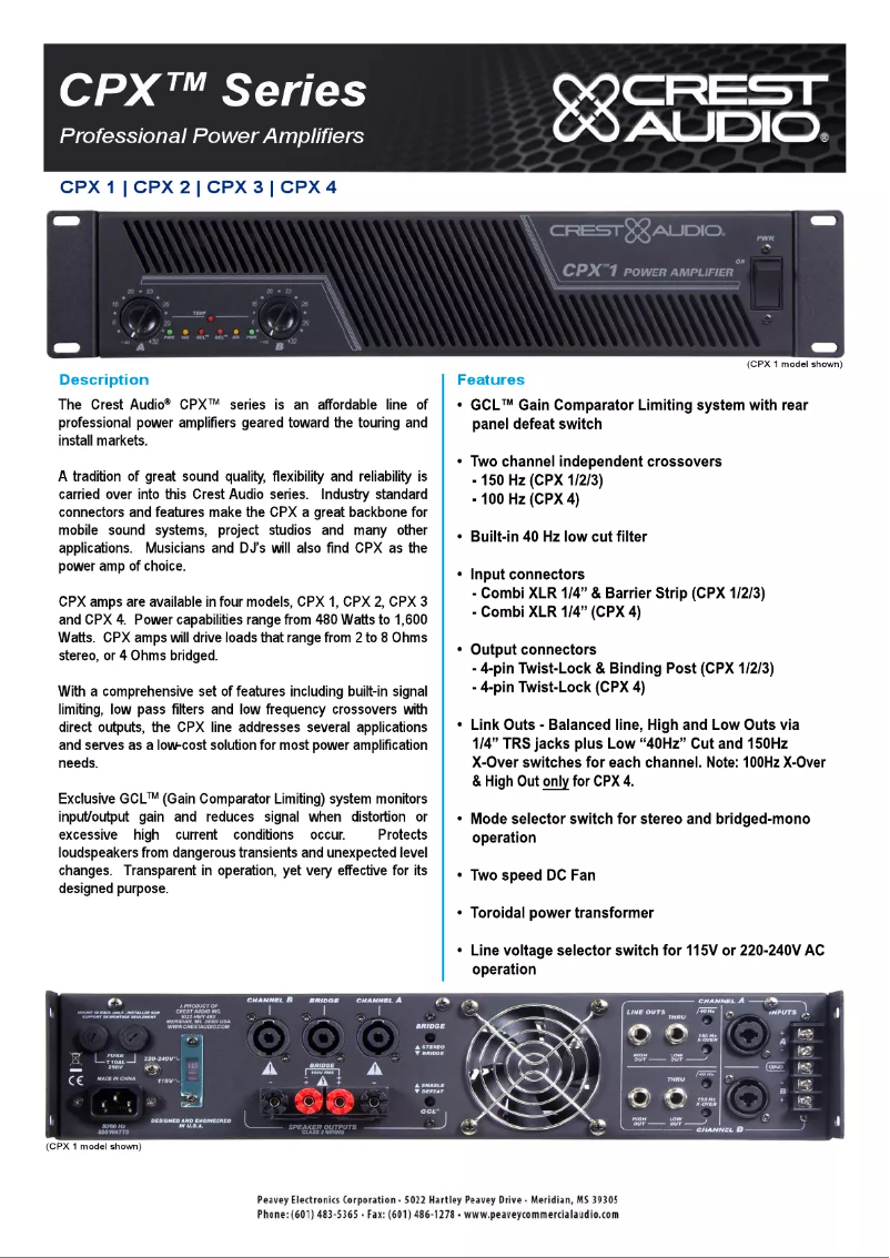 Image de la première page du manuel de l'appareil CPX 4