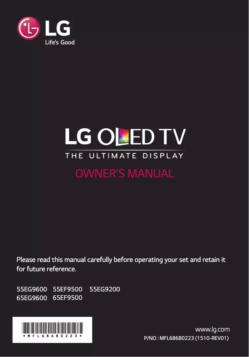 Página 1 del manual Manual de usuario LG 55EG9200