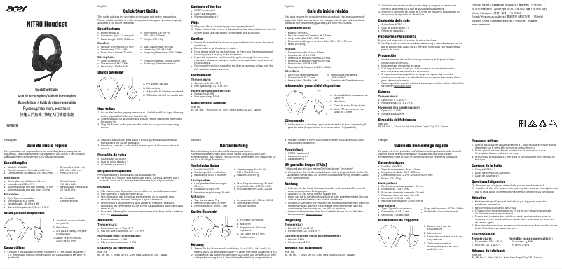 Image de la première page du manuel de l'appareil Nitro NHW820