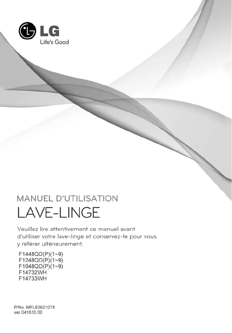 Page 1 de la notice Manuel utilisateur LG F14732WH