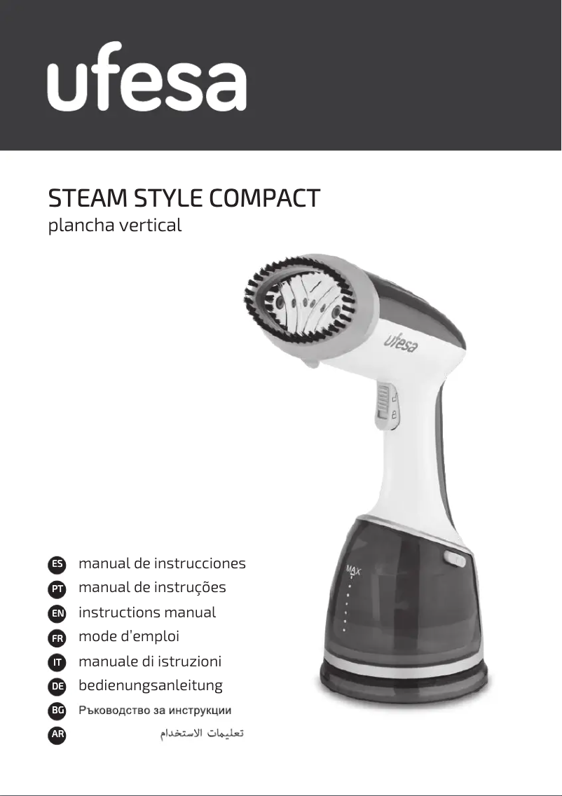 Page 1 de la notice Manuel utilisateur Ufesa Steam Style Compact