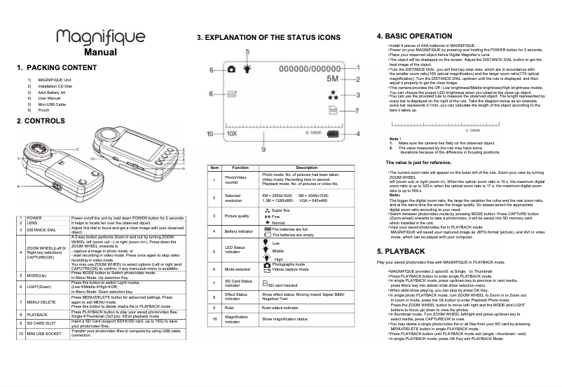 Página 1 del manual Manual de usuario Easypix Magnifique