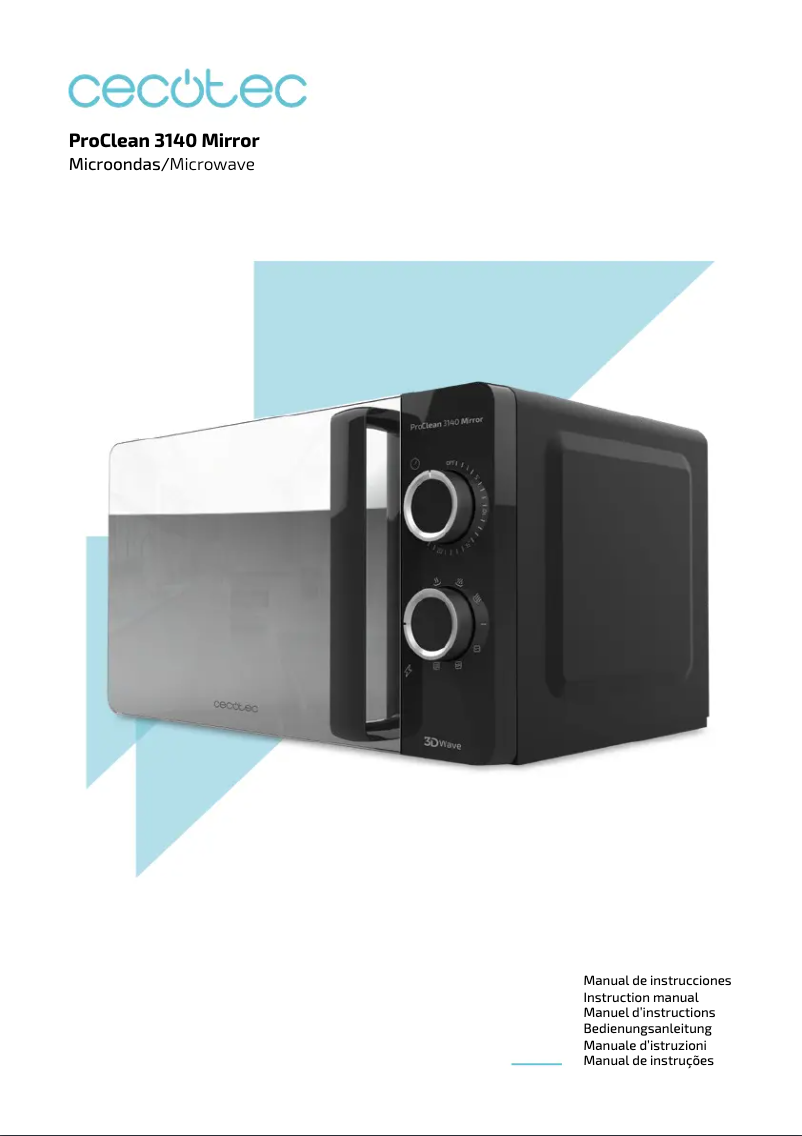 Page 1 de la notice Manuel utilisateur Cecotec ProClean 3140 Mirror
