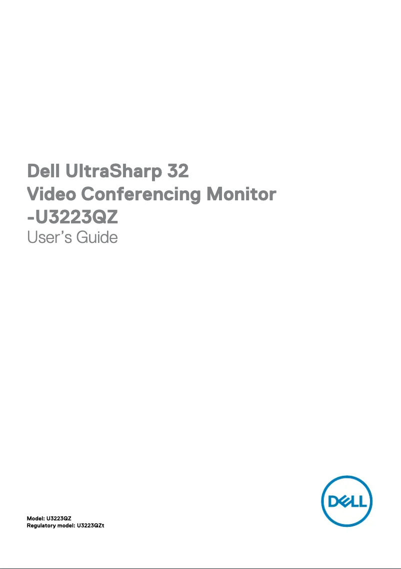 Page n°1 - Manuel utilisateur Dell UltraSharp 32