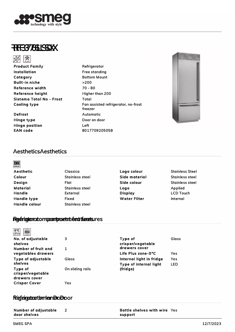 Image de la première page du manuel de l'appareil RF376LSIX