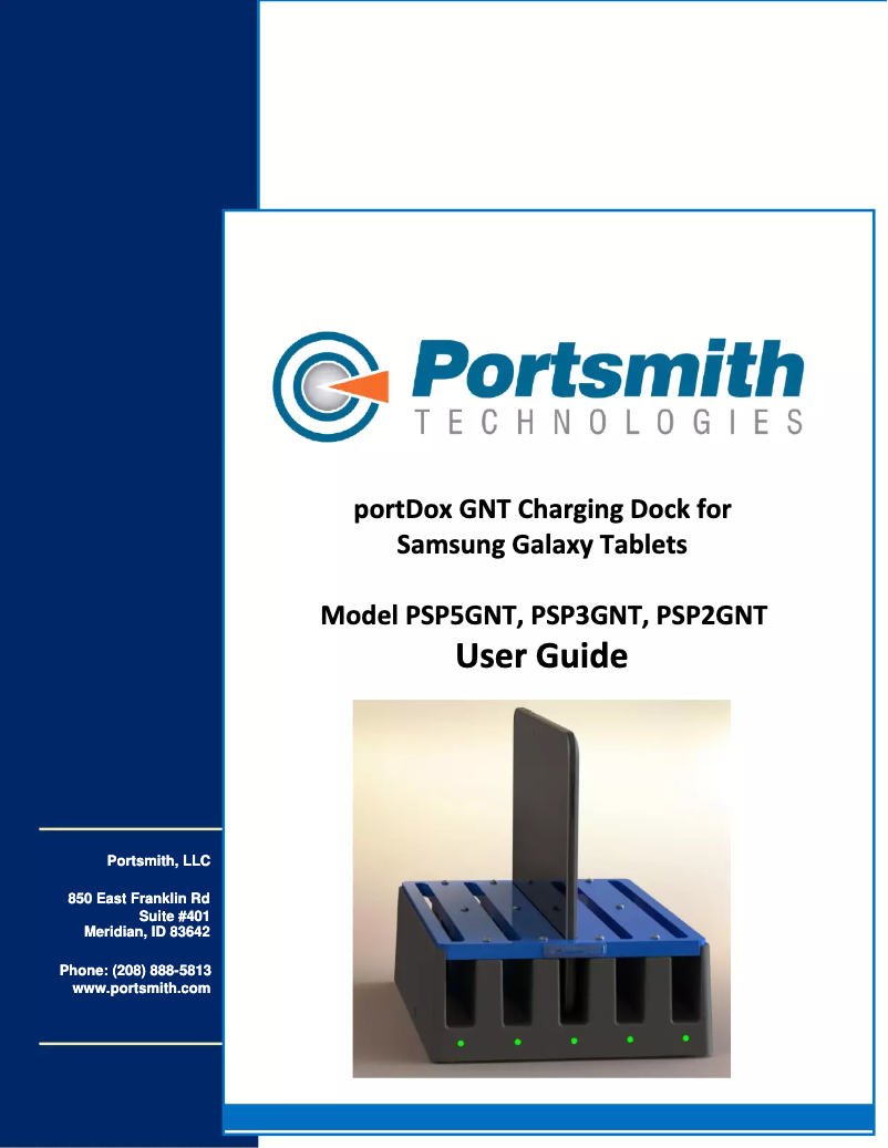 Page n°1 - Manuel utilisateur Portsmith portDox PSP5GNT