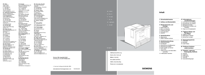 Image de la première page du manuel de l'appareil TK76K572