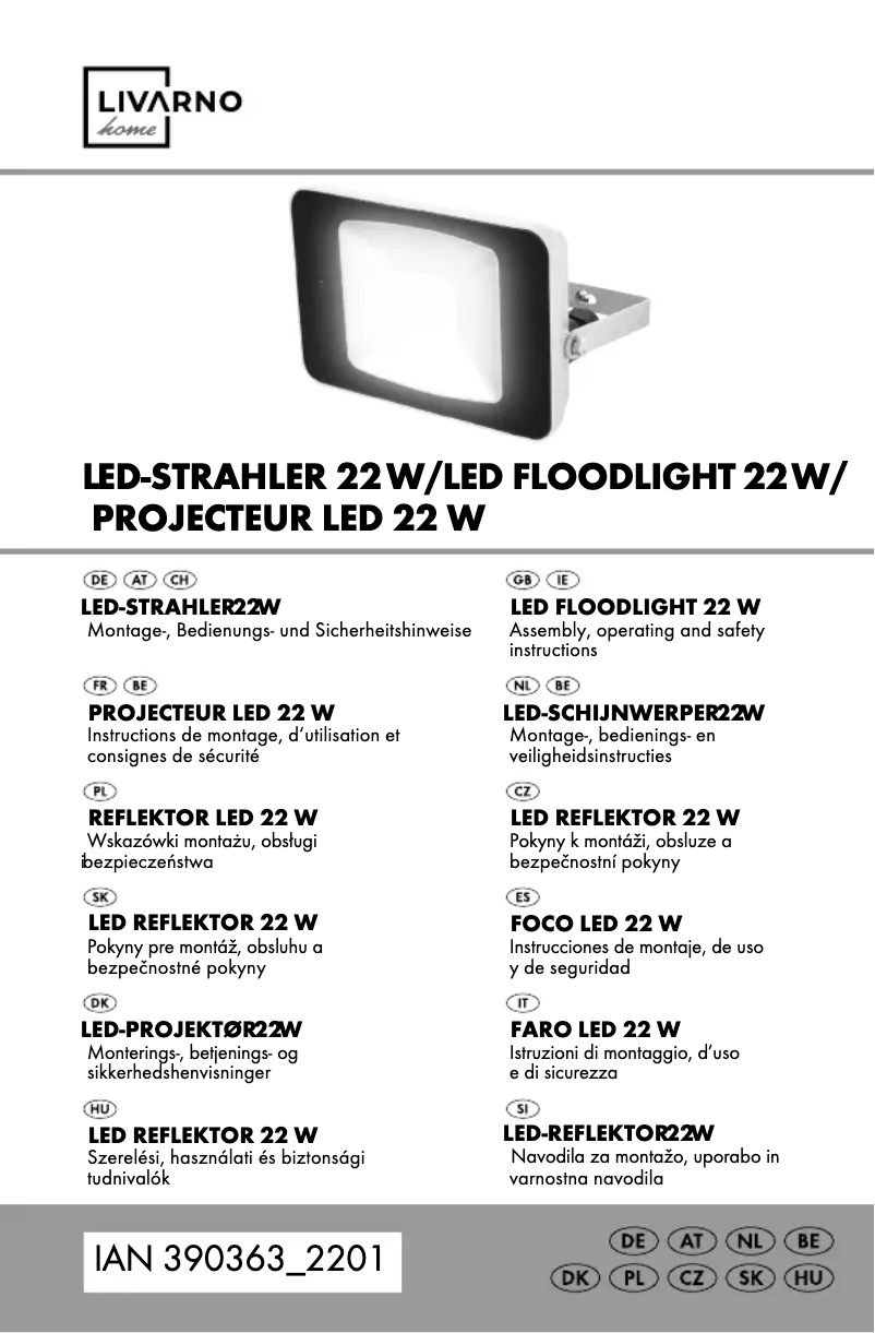 Page 1 de la notice Manuel utilisateur Livarno Lux HG09583B