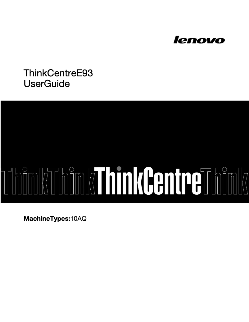 Imagen de la primera página del manual del dispositivo ThinkCentre E93