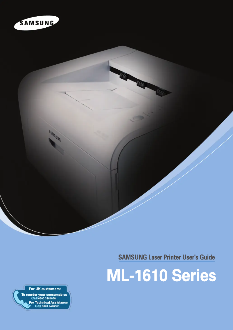 Page n°1 - Manuel utilisateur Samsung ML-1610