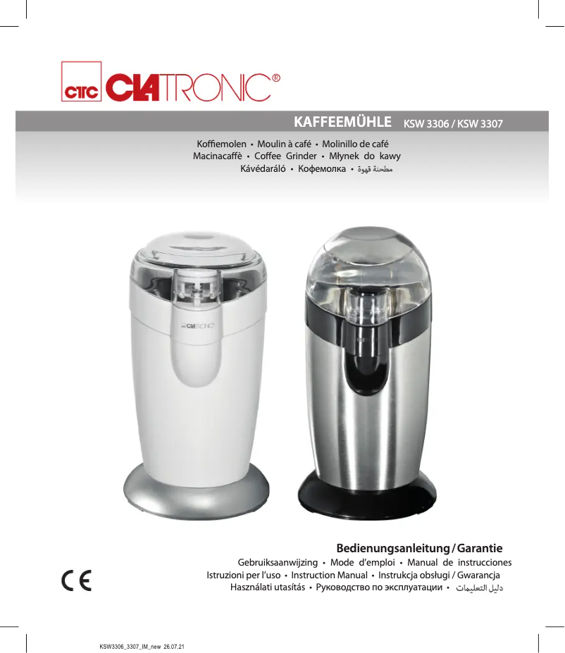 Page 1 de la notice Manuel utilisateur Clatronic KSW 3306