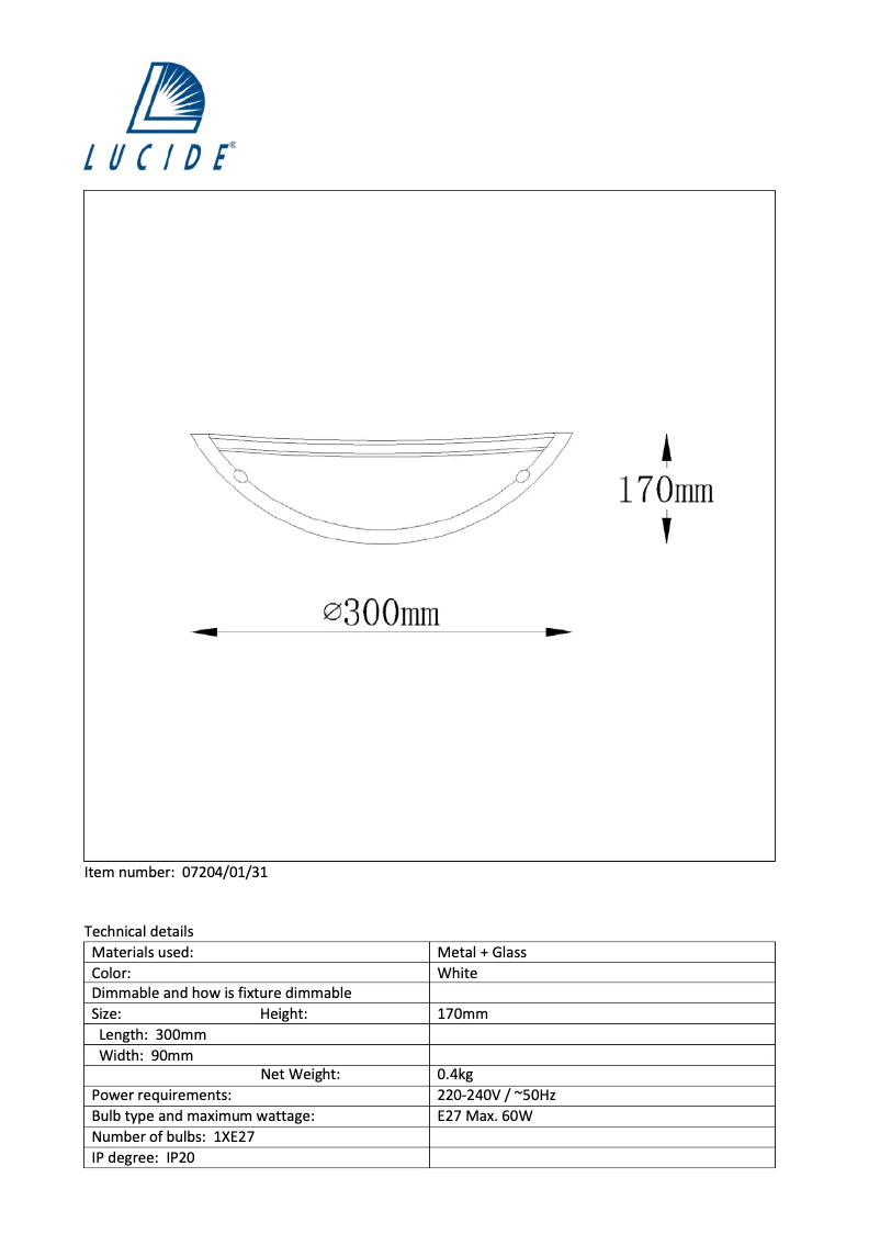 Image de la première page du manuel de l'appareil Basic 07204/01/31