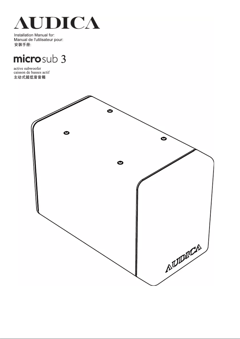 Página 1 del manual Manual de usuario Audica Microsub 3