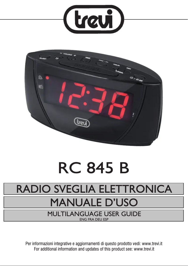 Image de la première page du manuel de l'appareil RC 845 B