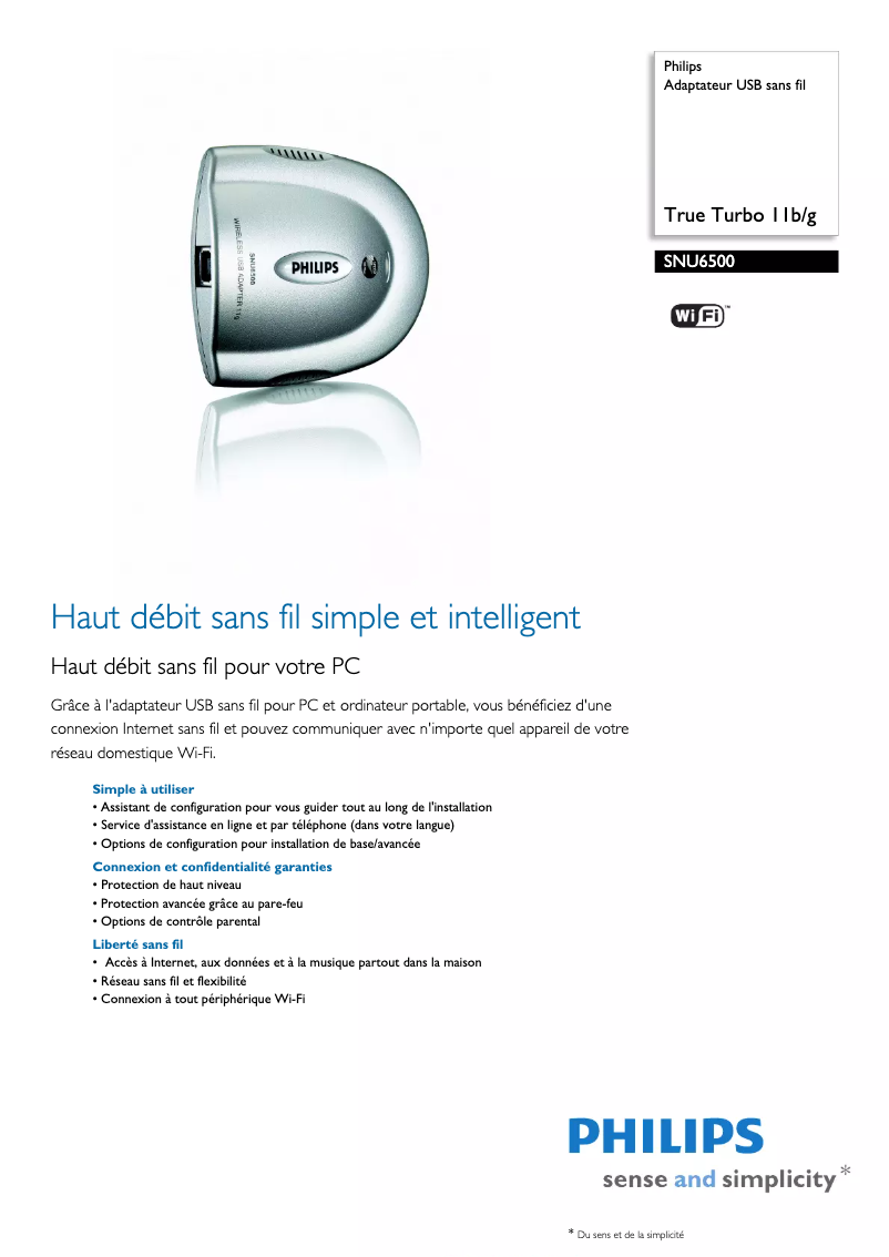 First page image of the manual for SNU6500