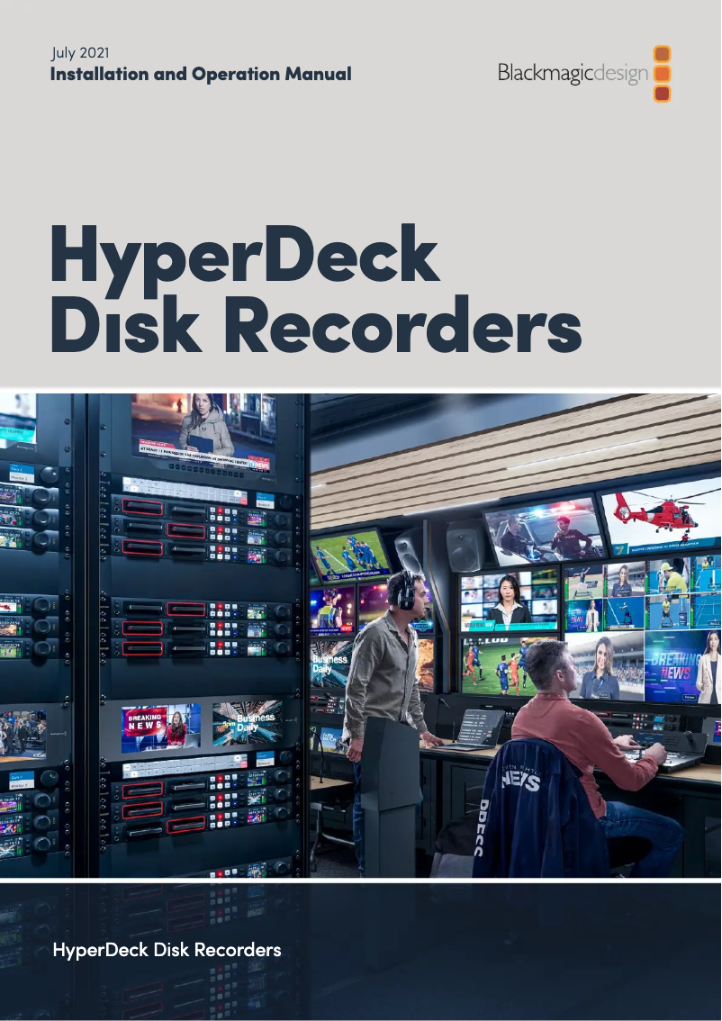 Page 1 de la notice Manuel utilisateur Blackmagic Design HyperDeck Studio HD Pro