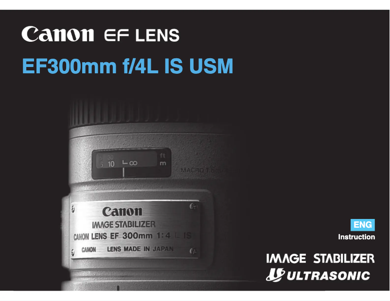 Image de la première page du manuel de l'appareil EF 300mm f/4L IS USM