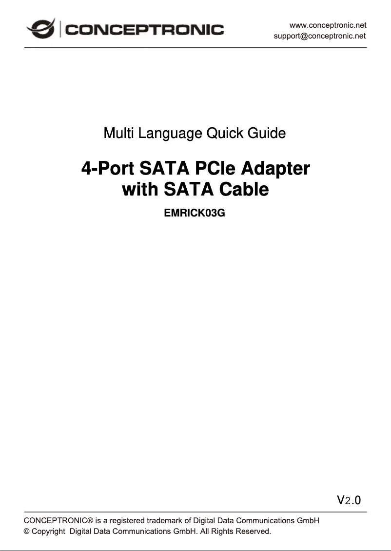 Page n°1 - Manuel utilisateur Conceptronic EMRICK03G