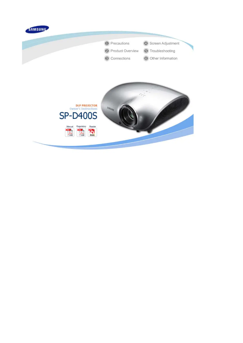 Page n°1 - Manuel utilisateur Samsung SP-D400S